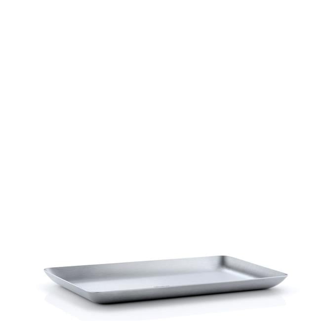 Sleek Matte Stainless Steel Rectangular Condiment Tray