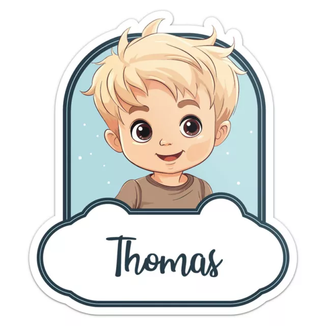 Blond Baby Boy Thomas Sticker Phone Decal Water Bottle Stickers Car ...
