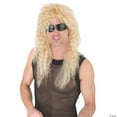 thumbnail image 1 of Fun World Mens Long Blonde Crimped Headbanger Rocker Wig, 1 of 2