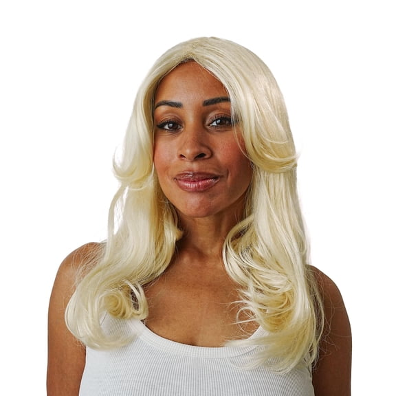 Blonde 70s Feathered Adult Costume Wig | One Size
