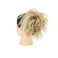thumbnail image 1 of Blonde And Brown Synthetic Wig High Temperature Silk Fiber Natural Messy Bun Hair Tie Elastic Band For Women, 1 of 4