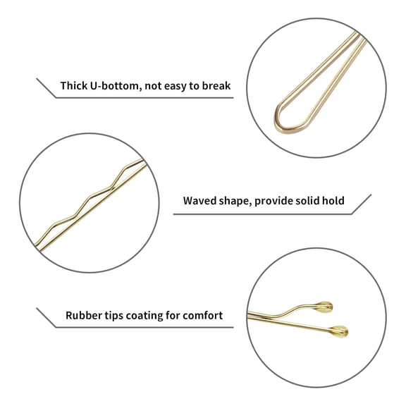 Blonde Bobby Pin for Buns, 150 Count Hair Pins Bulk with Storage Case, Pain-Free Hair Clips (Blonde, 2 inch)