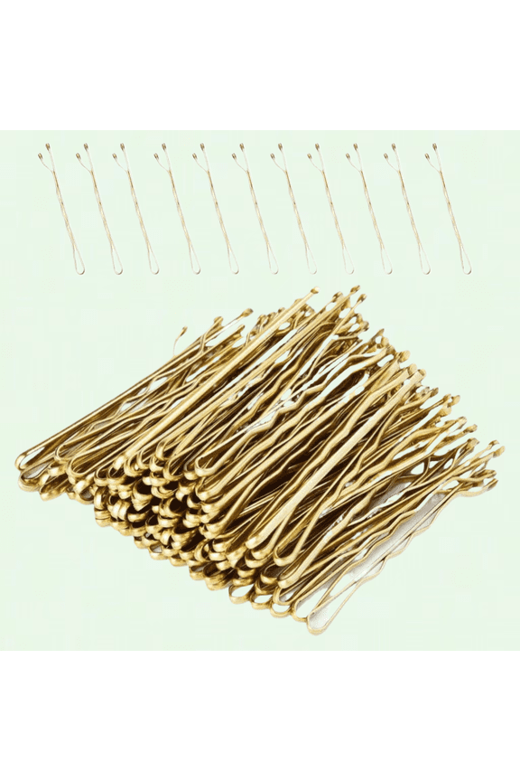 Blonde Bobby Pins, 120 Pcs Hair Pins Hair Grips Blonde for Women with Box (5 cm/2 Inches)