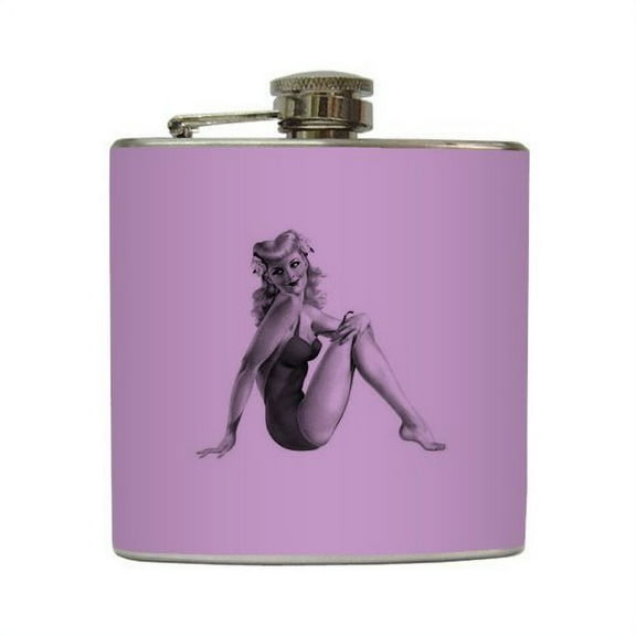 Blonde Bombshell - Liquid Courage Flasks - 6 oz. Stainless Steel Flask