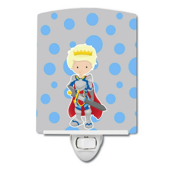 Blonde Boy Knight Ceramic Night Light