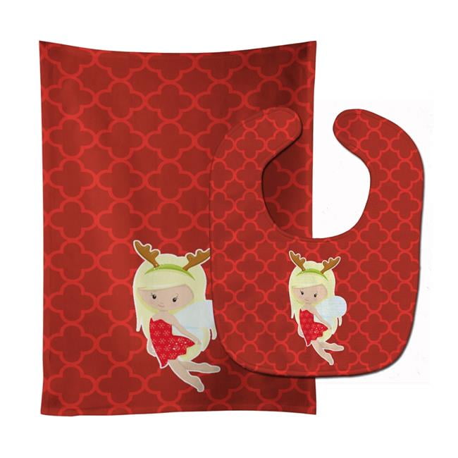 Blonde Haired Fairy Baby Bib & Burp Cloth