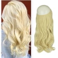 thumbnail image 1 of Blonde Invisible Wire in Hair Extensions Curly Long Synthetic Hairpieces for Women Blonde Hair Piece 20 Inch 4.2 Oz Invisible Headband Wire Fish Line Hidden Extensions, 1 of 8