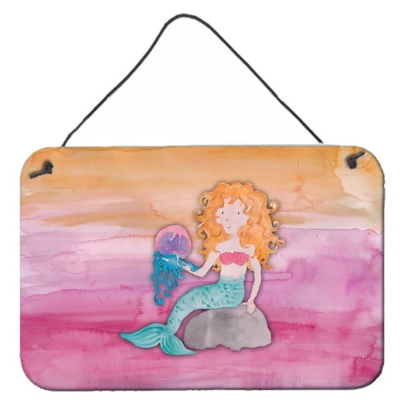Blonde Mermaid Watercolor Wall or Door Hanging Prints