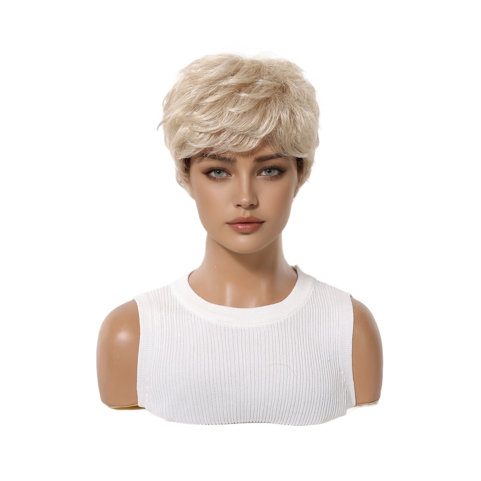 Short Pixie Cut Wig with Bangs Natural Layered Synthetic Hair Heat Resistant Sa91f11eccf104d7dac6979fe6a3e3  main image 2