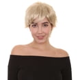 thumbnail image 1 of Blonde Short Womens Wig | Natural Looking Halloween Wig | Premium Breathable Capless Cap, 1 of 9