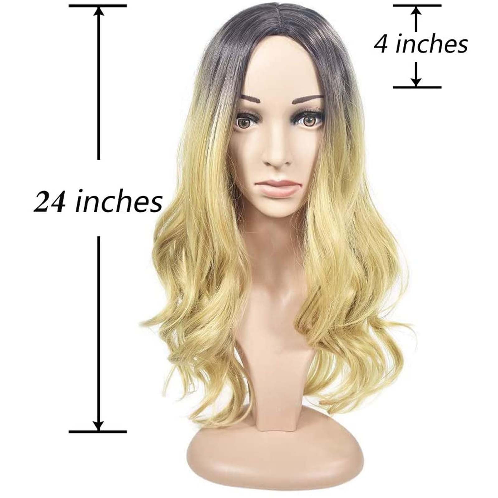 Blonde Wigs Women Dark Honey Synthetic Wig Natural Hair Spray for Fine ...