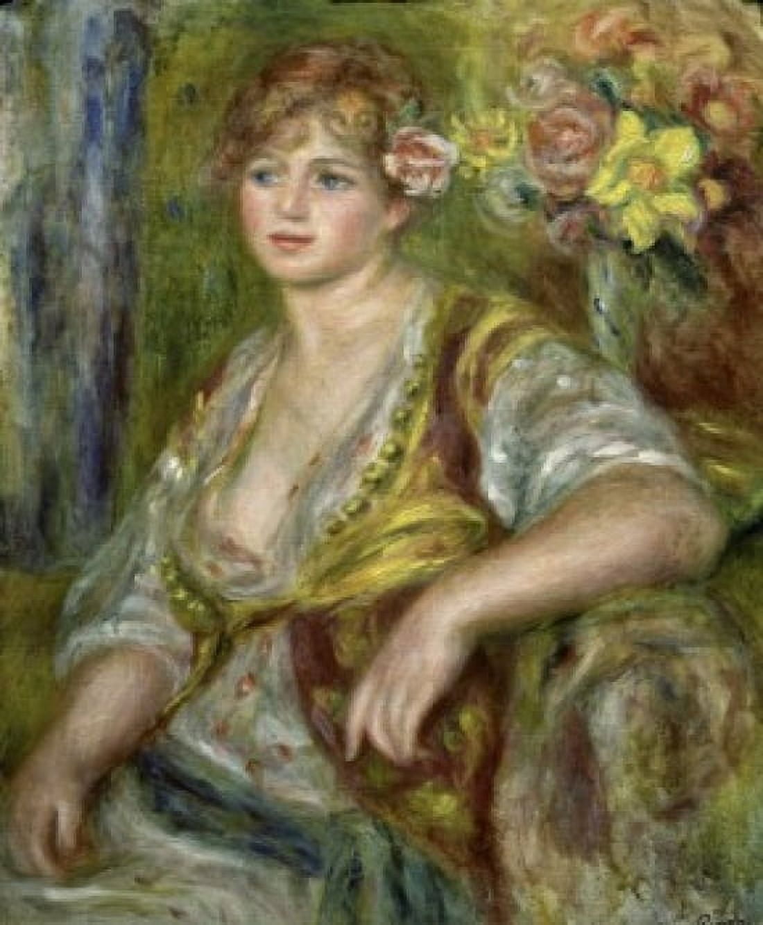 Blonde in Pink (Blonde a la Rose) Pierre-Auguste Renoir (1841-1919French) Musee de lOrangerie Paris Canvas Art - Pierre Auguste Renoir (18 x 24)