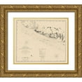 thumbnail image 1 of Blondeau 17x15 Gold Ornate Wood Framed with Double Matting Museum Art Print Titled - Keys Reefs, Harbor to Boca Grande - Blondeau 1862, 1 of 4
