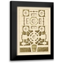 Blondel 11x14 Black Modern Framed Museum Art Print Titled - Garden Maze III