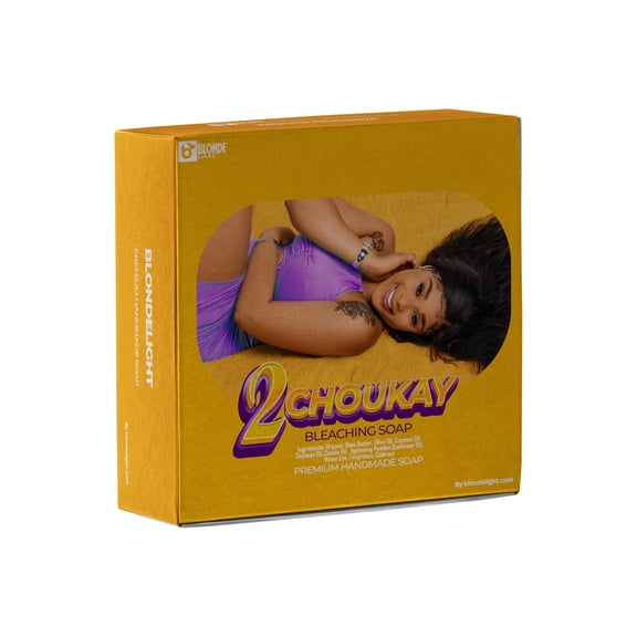 Blondelight 2Choukay Soap  Brightening & Hydrating Face & Body Soap with Shea Butter | Coconut Oil & Vitamin C, Gently Cleanses | Nourishes & Evens Skin Tone | Suitable for All Skin Types