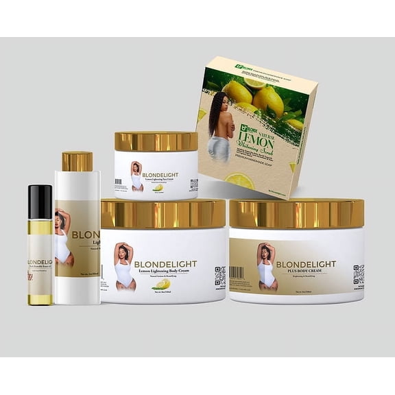 Blondelight 6-Piece Skincare Set | Hydrating & Nourishing Daily Routine with Brightening Soap, Moisturizing Lotion, Whitening Oil & Knuckle Oil | Gentle & Lightweight Formula for Smooth