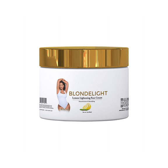 Blondelight Lemon Face Lightning Cream Vitamin C, Hydration, Dark Spot & Wrinkle Reduction, Lightweight, Anti-Aging Face Cream, Cream