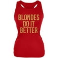 thumbnail image 1 of Blondes Do It Better Red Juniors Soft Tank Top - Large, 1 of 1