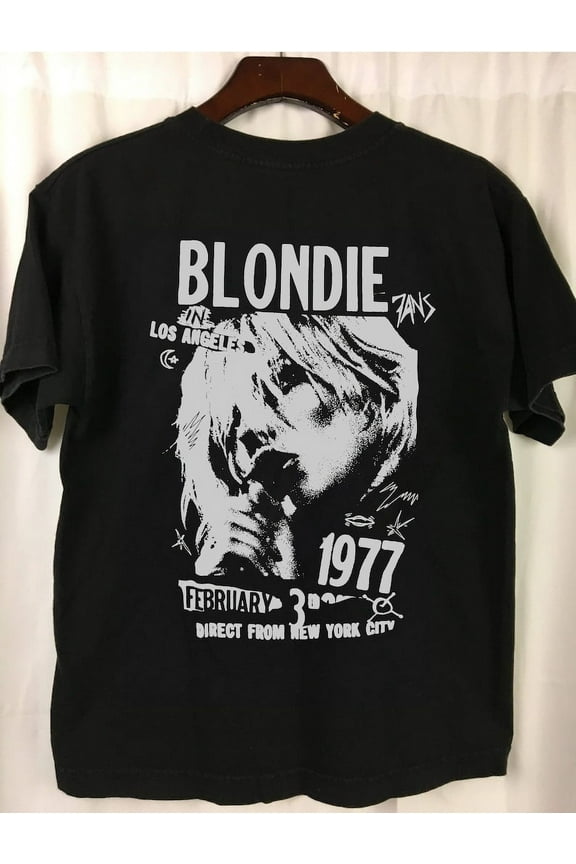 Blondie 1977 Direct From New York City Retro shirt, Blondie live at the Old Waldorf Vintage 70s T Shirt, Debbie Harry Parallel Lines tshirt, Black Color, Size 2XL