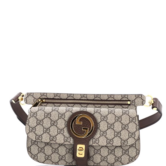 Blondie Flap Pocket Belt Bag GG Coated Canvas By Rebag