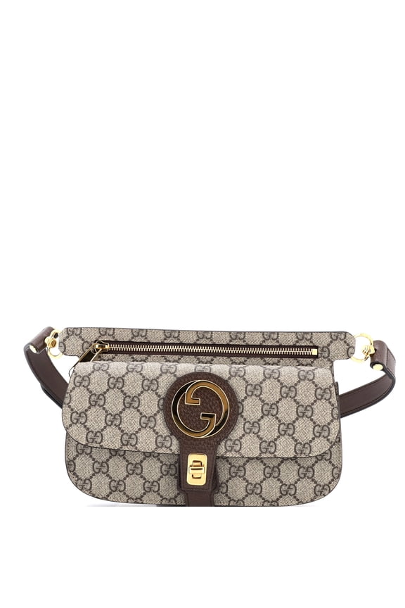 Blondie Flap Pocket Belt Bag GG Coated Canvas By Rebag