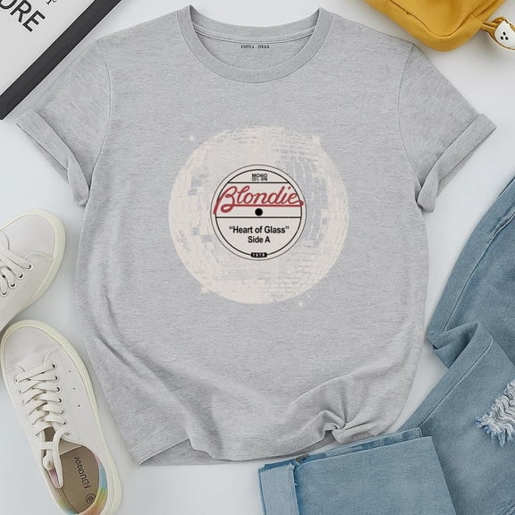 Blondie Heart Of Glass 90s New Wave Band Short Sleeve Graphic Unisex T-shirt, for men & women, up to size 5XL