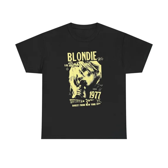 Blondie Inspired Vintage 70s Punk New Wave Art Graphic Unisex T-Shirt, up to size 5XL