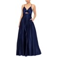 thumbnail image 1 of Blondie Nites Womens Juniors Lace-Up Back Maxi Evening Dress, 1 of 2