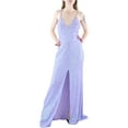 thumbnail image 1 of Blondie Nites Womens Juniors Sequined Iridescent Evening Dress, 1 of 2