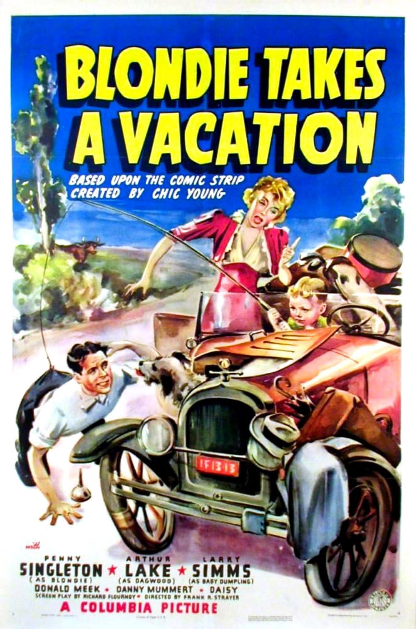 Blondie Takes A Vacation U Canvas Art - (11 x 17)