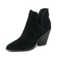 thumbnail image 1 of Blondo Neda Black Suede Waterproof Almond Toe Back Zipper Heeled Ankle Boots (Black Suede, 8), 1 of 9