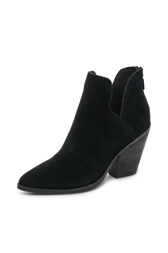Women's Neda Black Suede Ankle-High Boot - 9M