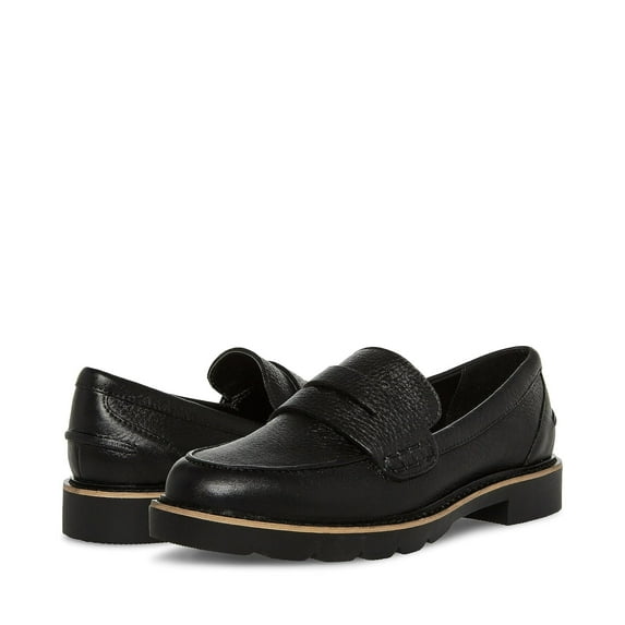 Blondo Women's Penny Waterproof Loafer, Black Leather, 6.5