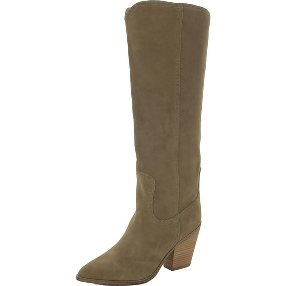 Blondo Womens Wrangle Suede Stacked Heel Knee-High Boots
