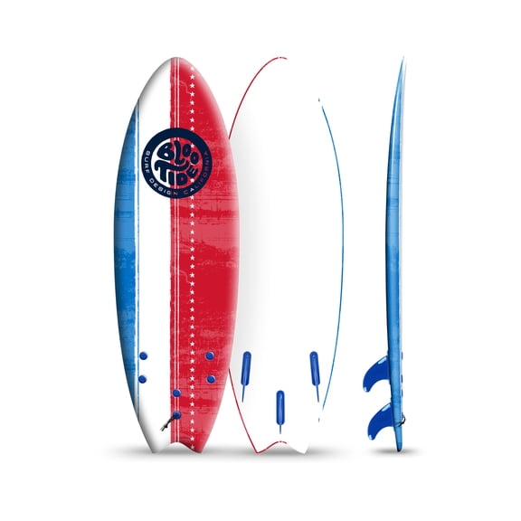 Bloo Tide 6 Foot Americana Soft Top Surfboard