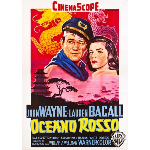 Blood Alley (Aka Oceano Rosso) Italian Poster Art From Left: John Wayne Lauren Bacall 1955 Movie Poster Masterprint (11 x 17)
