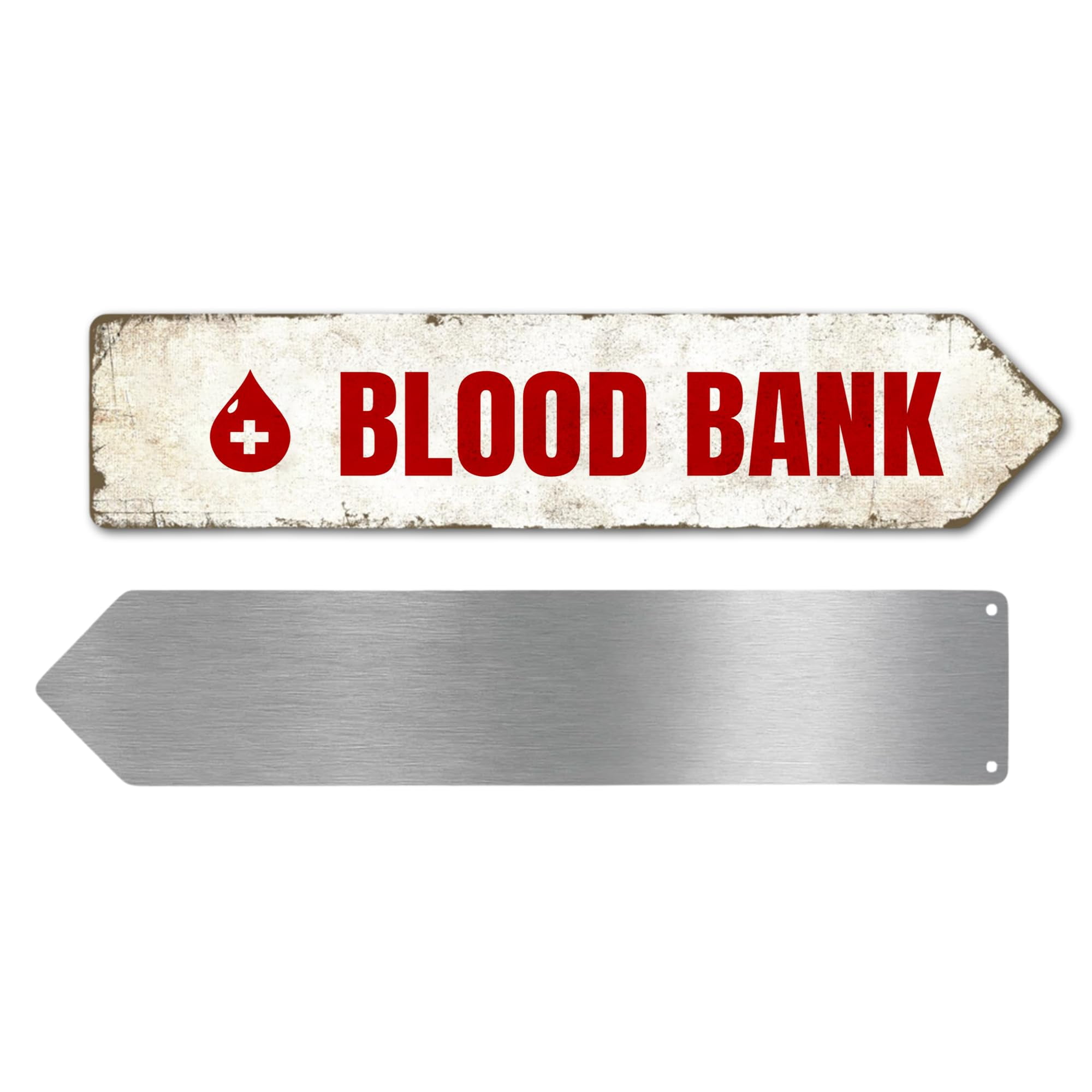Blood Bank Metal Sign by DC | Arrow Metal Directional Signage for ...