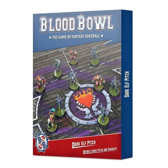 Blood Bowl: Dark Elf - Double-sided Pitch and Dugouts Set