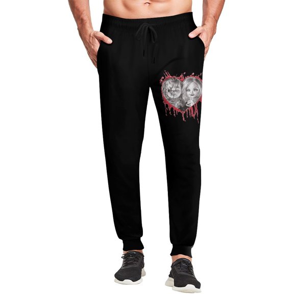 Blood Bride Of Chucky Mens Sweatpants Joggers Pants Trousers 3D Novelty Casual Sweatpants With Drawstring Closed Bottom