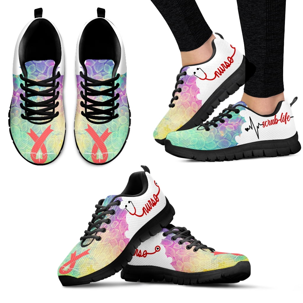 sneakers with blood in the sole