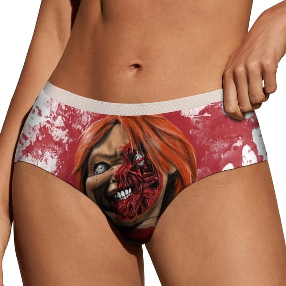 Blood Chucky Women's Brief Sexy Breathable Elastic Bikini Hipster Panties Lady Lace Underwear
