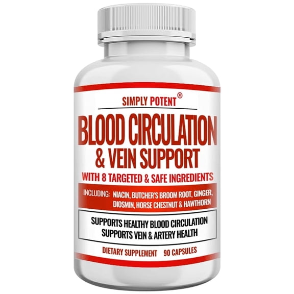 Simply Potent Blood Circulation Supplement & Vein Support- 90 Capsules