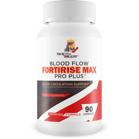 Blood Flow Fortirise Max Pro Plus - Improved Formula - Our Best Blood Flow Supplement For Men - Healthy Blood Flow Support - Blood Circulation Pills - Pressure Supplement Nitric Oxide Blood Flow Pill