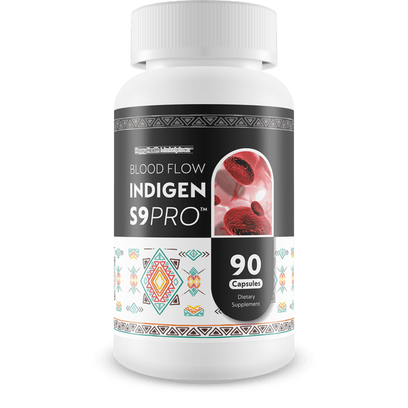 Blood Flow Indigen S9 Pro - Our Best Poor Circulation Supplements for Advanced Blood Flow Care - Blood Circulation Support - Blood Circulation Supplements for Healthy Blood Flow Help Blood Flow Pills