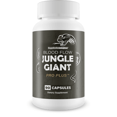 Blood Flow Jungle Giant Pro Plus - Improved Formula - Our Best Blood Flow Vasodilator Supplements for Men - Healthy Pressure Supplement - Natural Circulation Supplements - Male Circulation Supplement