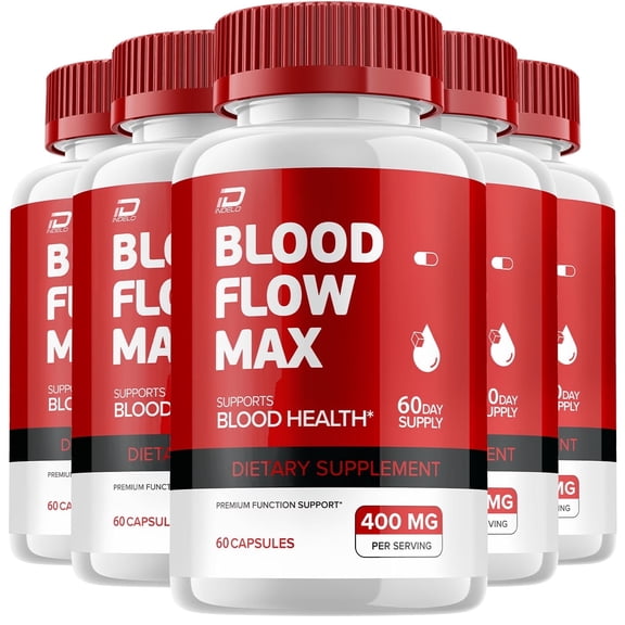Blood Flow Max Capsule, BloodFlowMax Advanced Blood Support Formula, 5 Pack, 300 Capsules
