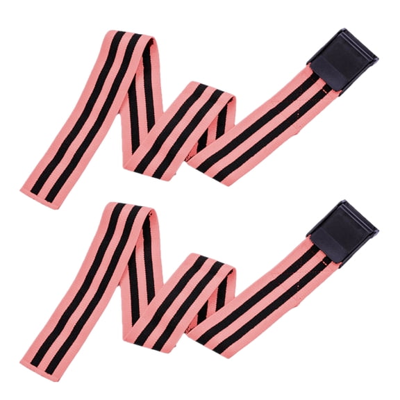 Blood Flow Restriction Bands , Occlusion Bands For Workouts, Fabric Resistance Bands For Legs - pink black stripes