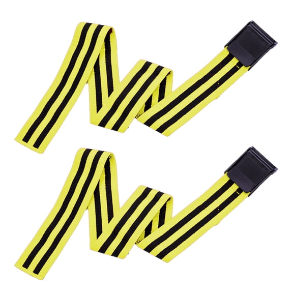 Blood Flow Restriction Bands , Occlusion Bands For Workouts, Fabric Resistance Bands For Legs - yellow black stripes