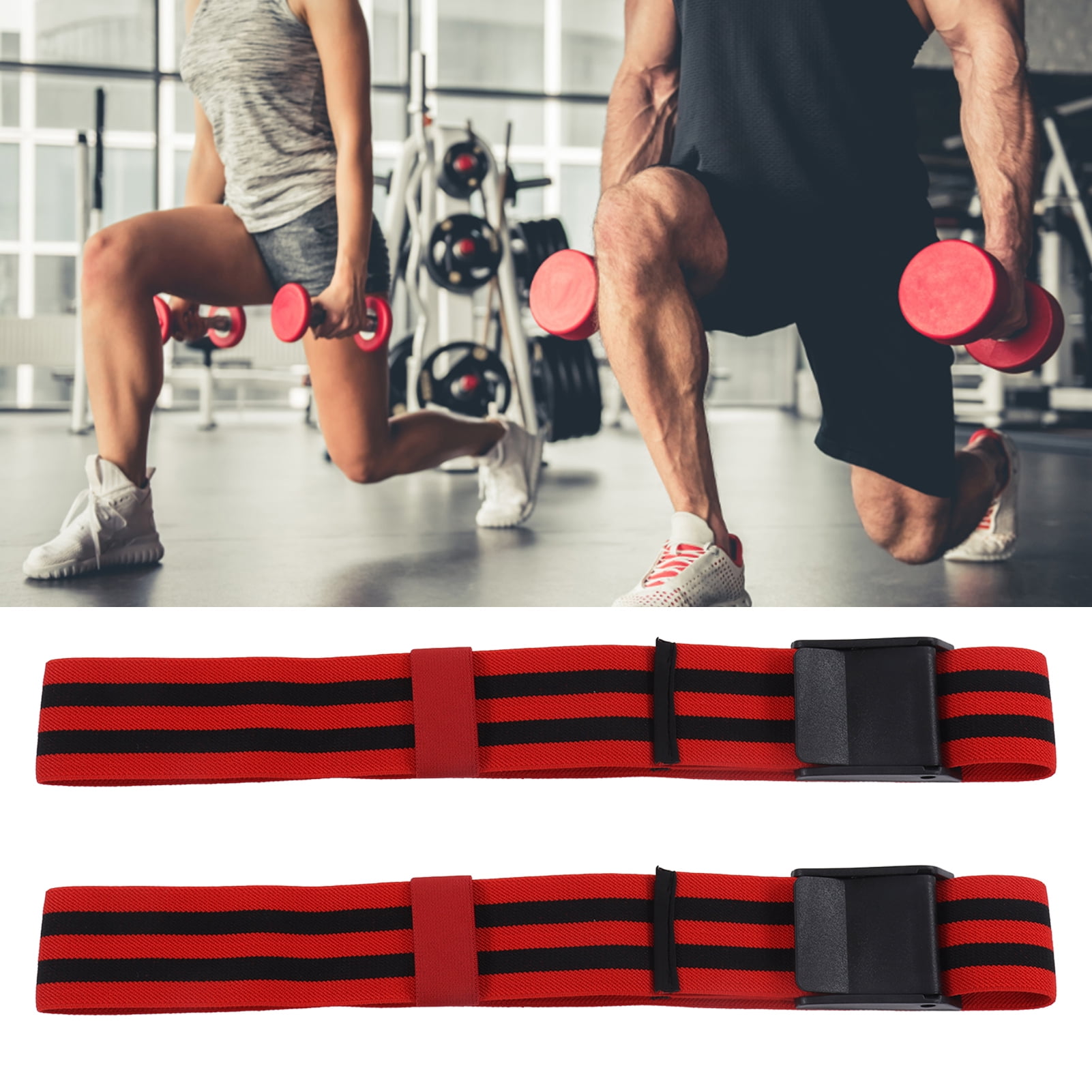 Blood Flow Restriction Bands for Arms Legs Glutes Occlusion Training Gain Muscle Without Heavy Weight Lifting Qu