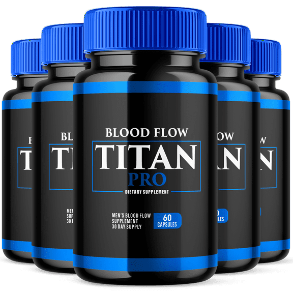 Blood Flow Titan Pro for Men Advanced Blood Support Vitamin Supplement 300 Capsules